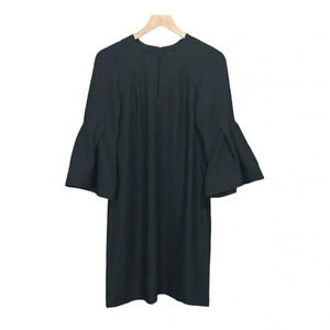 Banana Republic Black 3/4 Bell Sleeve Round Neck Sheath Dress Versatile Size 6